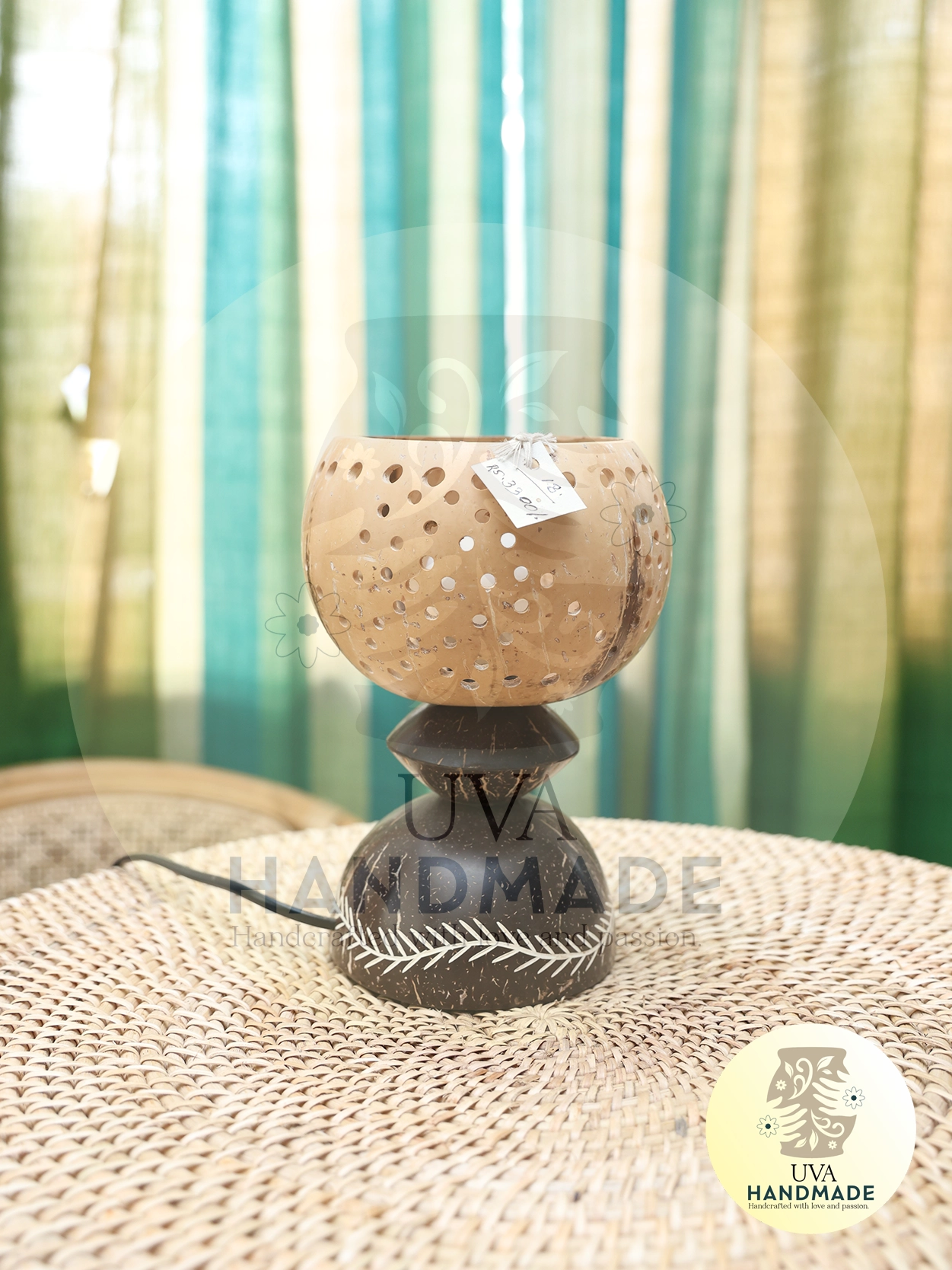 Natural Coconet Shell Lamp Shade